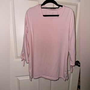 E.L.I Halsbrook Pink Pima cotton Women's Top L office business casual spring
